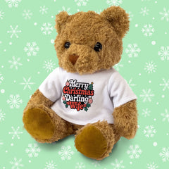 MERRY CHRISTMAS DARLING WIFE - Teddy Bear - Cute - Romantic Xmas Gift Present