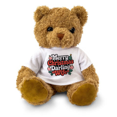 MERRY CHRISTMAS DARLING WIFE - Teddy Bear - Cute - Romantic Xmas Gift Present