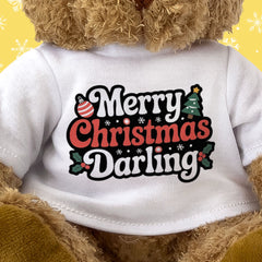 MERRY CHRISTMAS DARLING - Teddy Bear - Cute - Romantic Xmas Gift Present