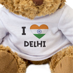 I LOVE DELHI (INDIA FLAG) - Teddy Bear - Cute Cuddly - Gift Present