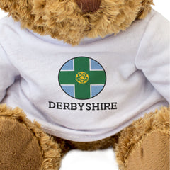 DERBYSHIRE COUNTY FLAG ROUNDEL - Teddy Bear - Cute Cuddly - Gift Present