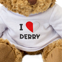 I LOVE DERRY (COUNTY COLOURS FLAG) - Teddy Bear - Cute - Ireland Gift Present