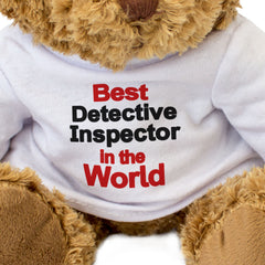 BEST DETECTIVE INSPECTOR IN THE WORLD - Teddy Bear - Cute Cuddly - Gift Present