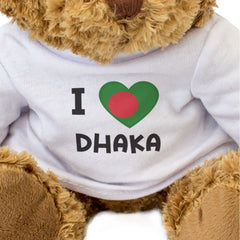I LOVE DHAKA (BANGLADESH FLAG) - Teddy Bear - Cute Cuddly - Gift Present