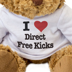 I LOVE DIRECT FREE KICKS - Teddy Bear - Cute Funny Soft - Football Gift Present