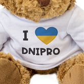 I Love Dnipro (Ukraine Flag) - Teddy Bear