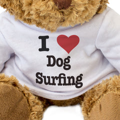 I LOVE DOG SURFING - Teddy Bear - Cute Cuddly Soft - Gift Present