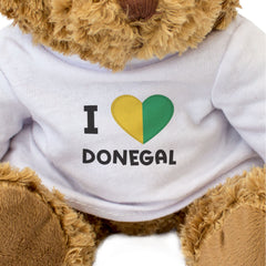 I LOVE DONEGAL (COUNTY COLOURS FLAG) - Teddy Bear - Cute - Ireland Gift Present