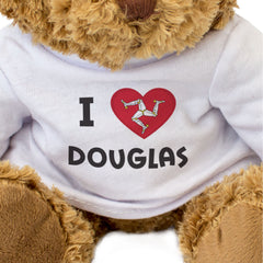 I LOVE DOUGLAS (ISLE OF MAN FLAG) - Teddy Bear - Cute Cuddly - Gift Present