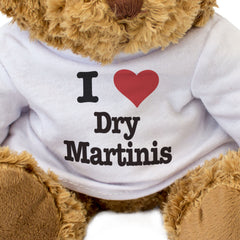 I LOVE DRY MARTINIS - Teddy Bear - Cute Funny Soft Adorable - Gift Present