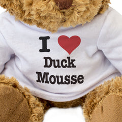 I LOVE DUCK MOUSSE - Teddy Bear - Cute Cuddly Soft Adorable - Gift Present