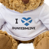 I Love Dunfermline (Scotland Flag) - Teddy Bear