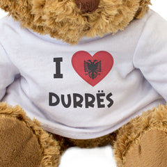 I LOVE DURRËS (ALBANIA FLAG) - Teddy Bear - Funny Albanian Souvenir Gift Present