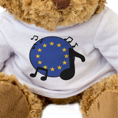 EUROPEAN UNION FLAG (MUSICAL NOTES) - Teddy Bear - Euro Music Fan Gift Present