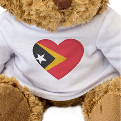 EAST TIMOR FLAG HEART - Teddy Bear - Cute Cuddly Soft - Timor-Leste Gift Present