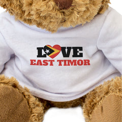 LOVE EAST TIMOR (FLAG HEART) - Teddy Bear - Cute Funny - Souvenir Gift Present