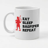 EAT SLEEP BAGPIPES REPEAT - Mug - Funny Music Piper Gift Present