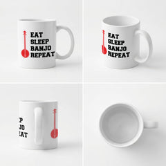 EAT SLEEP BANJO REPEAT - Mug - Funny Music Gift Present