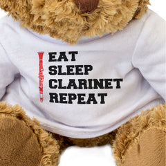 EAT SLEEP CLARINET REPEAT - Teddy Bear - Funny - Music Clarinetist Gift Present