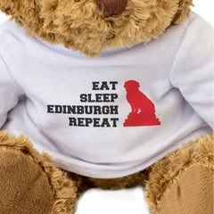 EAT SLEEP EDINBURGH REPEAT - Teddy Bear - Cute - Funny Scotland Gift Present
