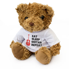 EAT SLEEP GUITAR REPEAT (ACOUSTIC) - Teddy Bear - Music Guitarist Gift Present