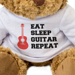 EAT SLEEP GUITAR REPEAT (ACOUSTIC) - Teddy Bear - Music Guitarist Gift Present