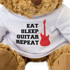 EAT SLEEP GUITAR REPEAT (ELECTRIC) - Teddy Bear - Music Guitarist Gift Present