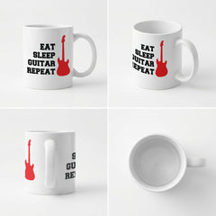 EAT SLEEP GUITAR REPEAT (ELECTRIC GUITAR) - Mug - Funny Music Gift Present