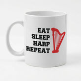 EAT SLEEP HARP REPEAT - Mug - Funny Music Harpist Gift Present