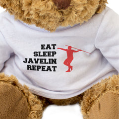 EAT SLEEP JAVELIN REPEAT (MALE ATHLETE) - Teddy Bear - Cute - Funny Gift Present