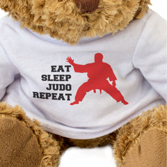 EAT SLEEP JUDO REPEAT - Teddy Bear - Cute - Funny Martial Arts Gift Present
