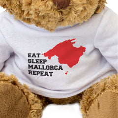 EAT SLEEP MALLORCA REPEAT - Teddy Bear - Cute Cuddly - Funny Spain Gift Present