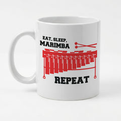 EAT SLEEP MARIMBA REPEAT - Mug - Funny Music Marimba Player Gift Present