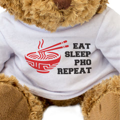 EAT SLEEP PHO REPEAT - Teddy Bear - Cute - Funny Vietnamese Food Gift Present