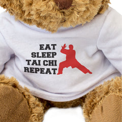 EAT SLEEP TAI CHI REPEAT - Teddy Bear - Cute - Funny Martial Arts Gift Present
