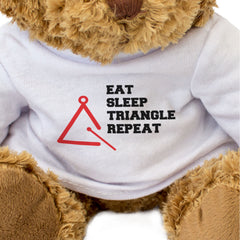 EAT SLEEP TRIANGLE REPEAT - Teddy Bear - Funny - Music Instrument Gift Present