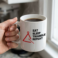 EAT SLEEP TRIANGLE REPEAT - Mug - Funny Music Triangle Instrument Gift Present