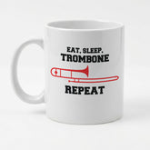 EAT SLEEP TROMBONE REPEAT - Mug - Funny Music Trombonist Gift Present