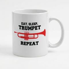 EAT SLEEP TRUMPET REPEAT (INSTRUMENT) - Mug - Funny Music Gift Present