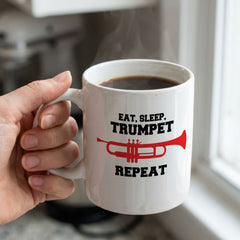 EAT SLEEP TRUMPET REPEAT (INSTRUMENT) - Mug - Funny Music Gift Present