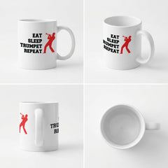 EAT SLEEP TRUMPET REPEAT (TRUMPETER) - Mug - Funny Music Gift Present