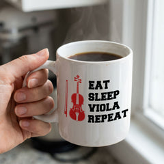 EAT SLEEP VIOLA REPEAT - Mug - Funny Music Violist Gift Present