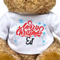 MERRY CHRISTMAS ED - Teddy Bear - Cute Cuddly Soft - Xmas Gift Present