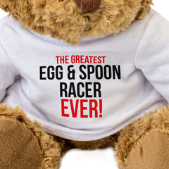 THE GREATEST EGG & SPOON RACER EVER - Teddy Bear - Cute - Gift Present