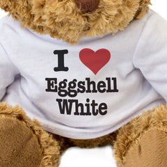 I LOVE EGGSHELL WHITE - Teddy Bear - Cute Cuddly Soft Adorable - Gift Present