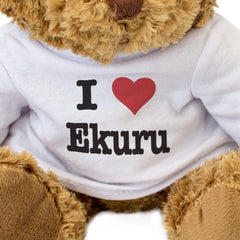 I LOVE EKURU - Teddy Bear - Cute Cuddly Soft Adorable - Gift Present