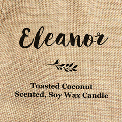 Eleanor personalised faux-burlap candle gift bag