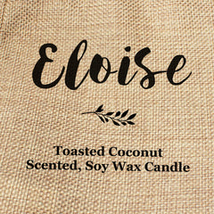 Eloise personalised faux-burlap candle gift bag