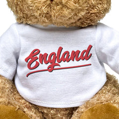 ENGLAND (SCRIPT) - Teddy Bear - Cute Cuddly Soft Funny - Souvenir Gift Present
