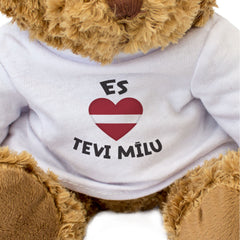 ES TEVI MĪLU (LATVIAN FLAG) - Teddy Bear - I Love You - Romantic Gift Present